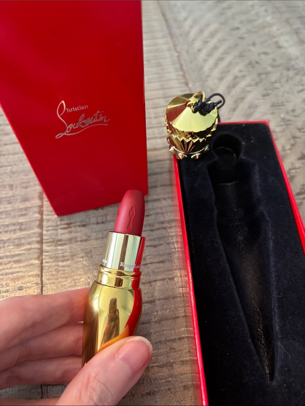 NWT Christian Louboutin Rouge Louboutin 001 In Collector’s Packaging